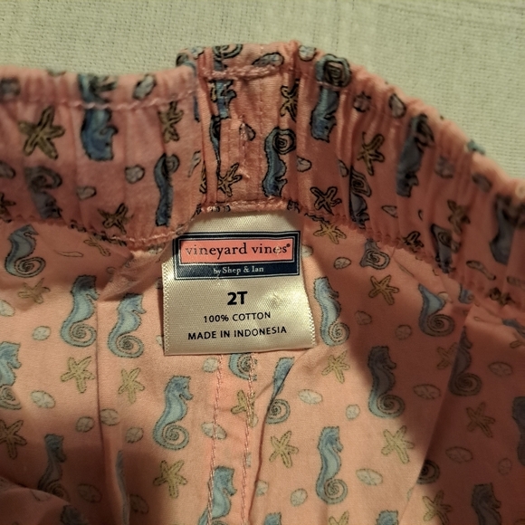 Vineyard Vines boys size 2T pajama pants elastic waist Seahorse starfish design - Picture 2 of 3